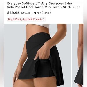 Halara: Everyday Softly Zero, Airy Crossover 2-in-1 Tennis Skirt